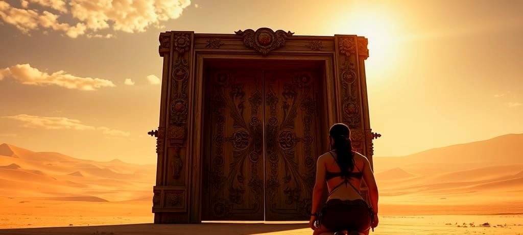 Lara Croft and the Desert Door: Surreal Art