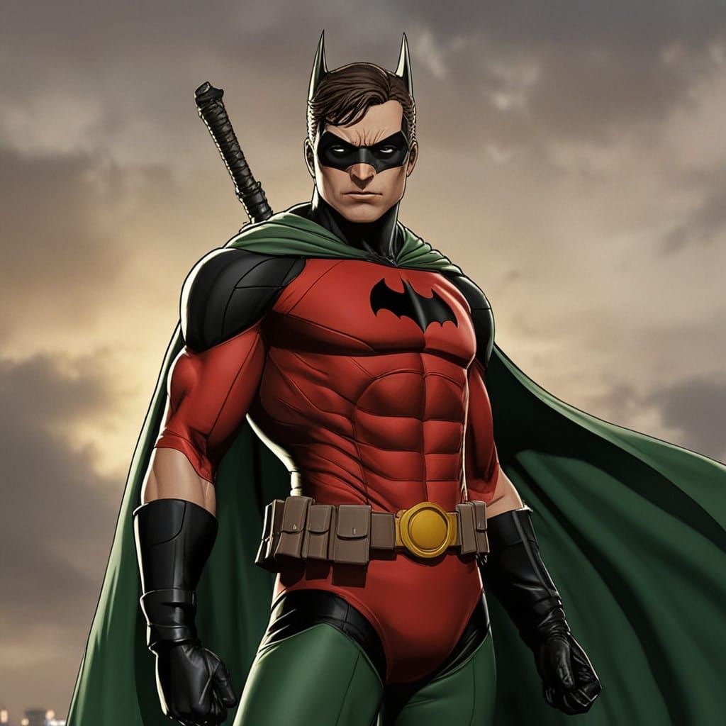 Heroic Robin from Batman Stands Defiant