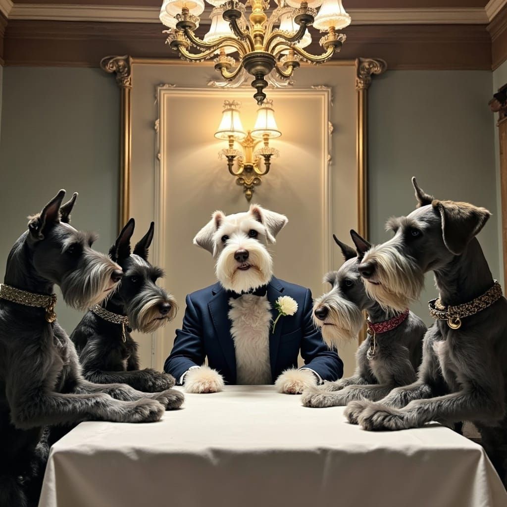 Marvel Comic Book Style The Godfather: A White Dog Surrounde...