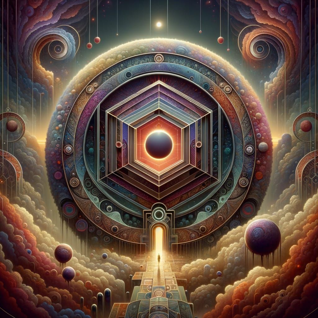 Geometrical Transformation Portal with Alien Swarms