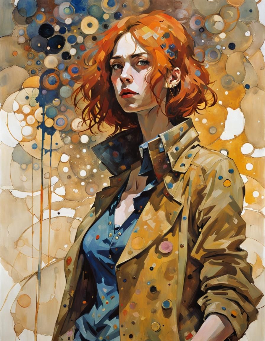 Elegant Portrait in Golden Age Illustration Style