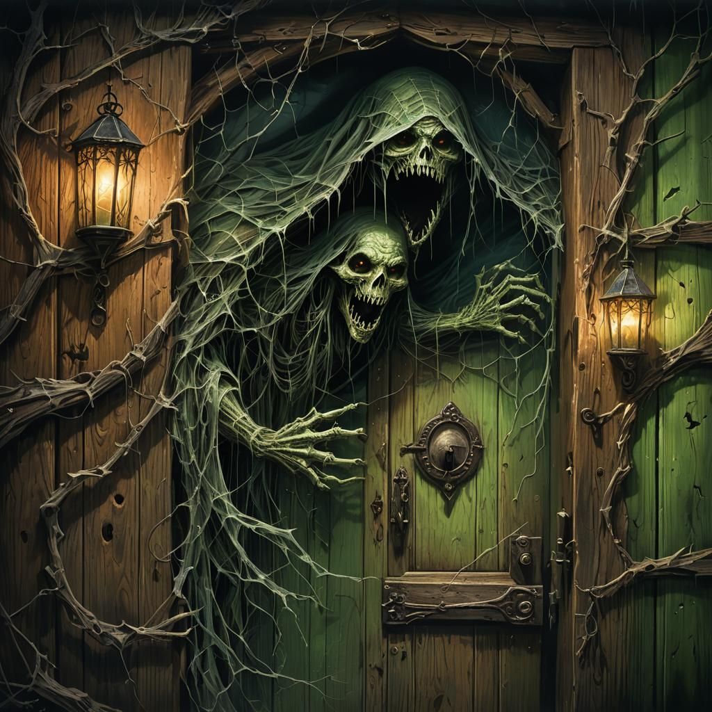 Eerie One-Eyed Ghost Opens Door in Dark Fantasy