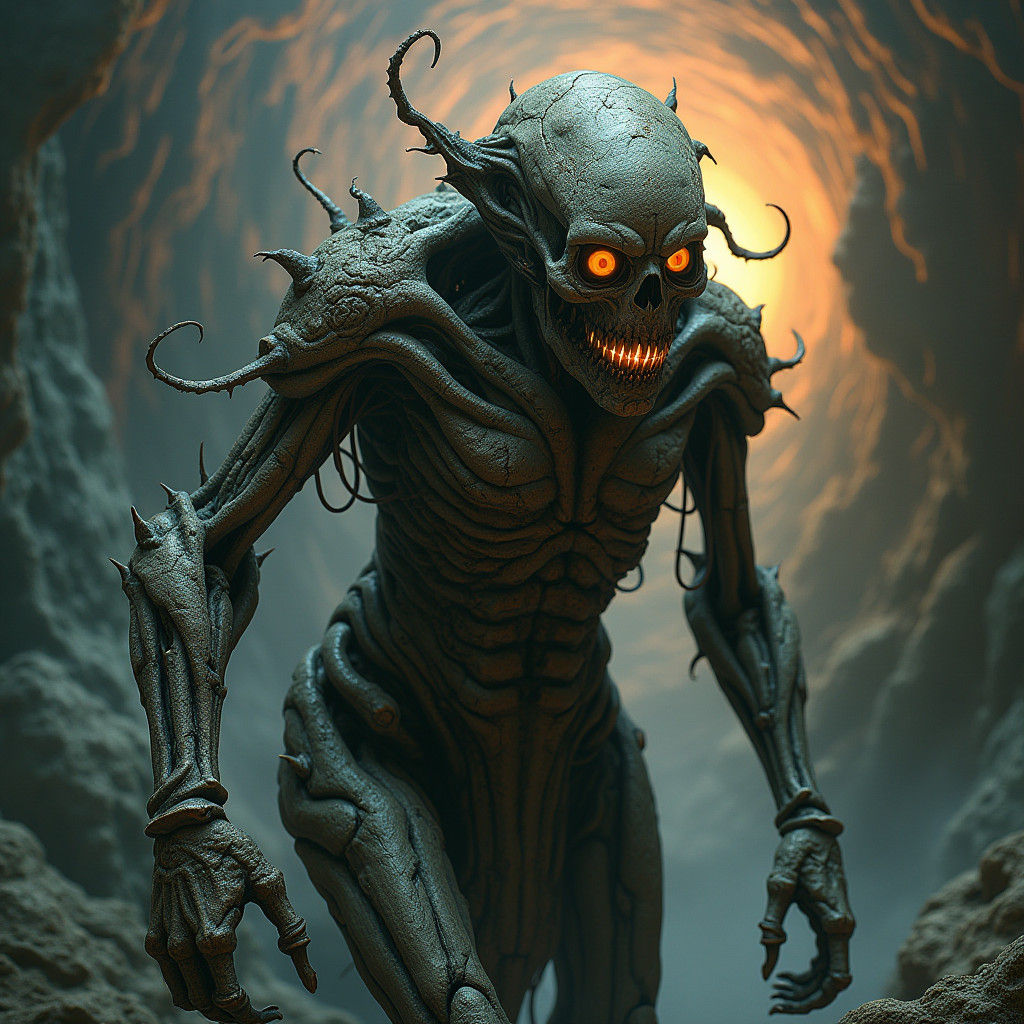 Blighted Golem in Dark Fantasy Style