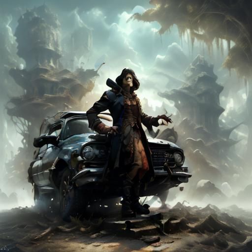 Chameleon Reassures Faust in Graffiti Art Style