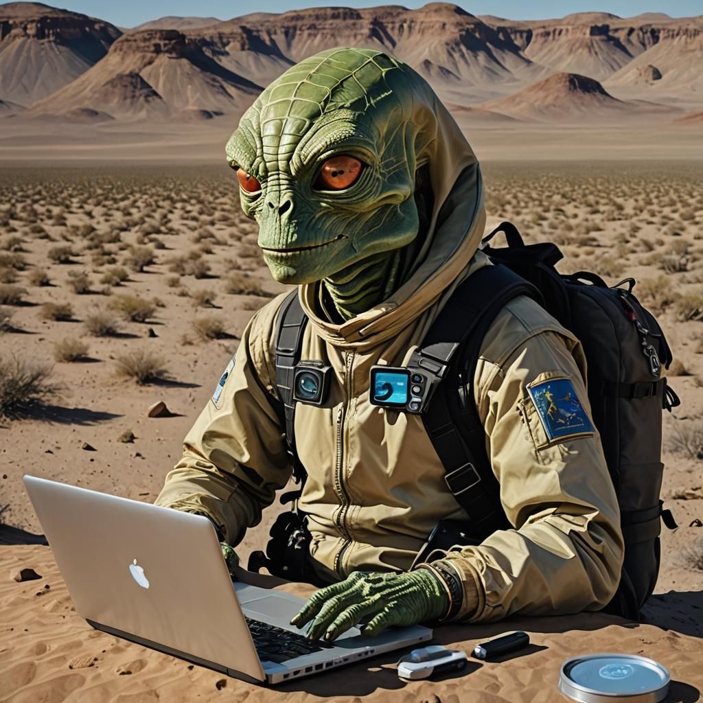 Reptilian Alien's Desert Presentation