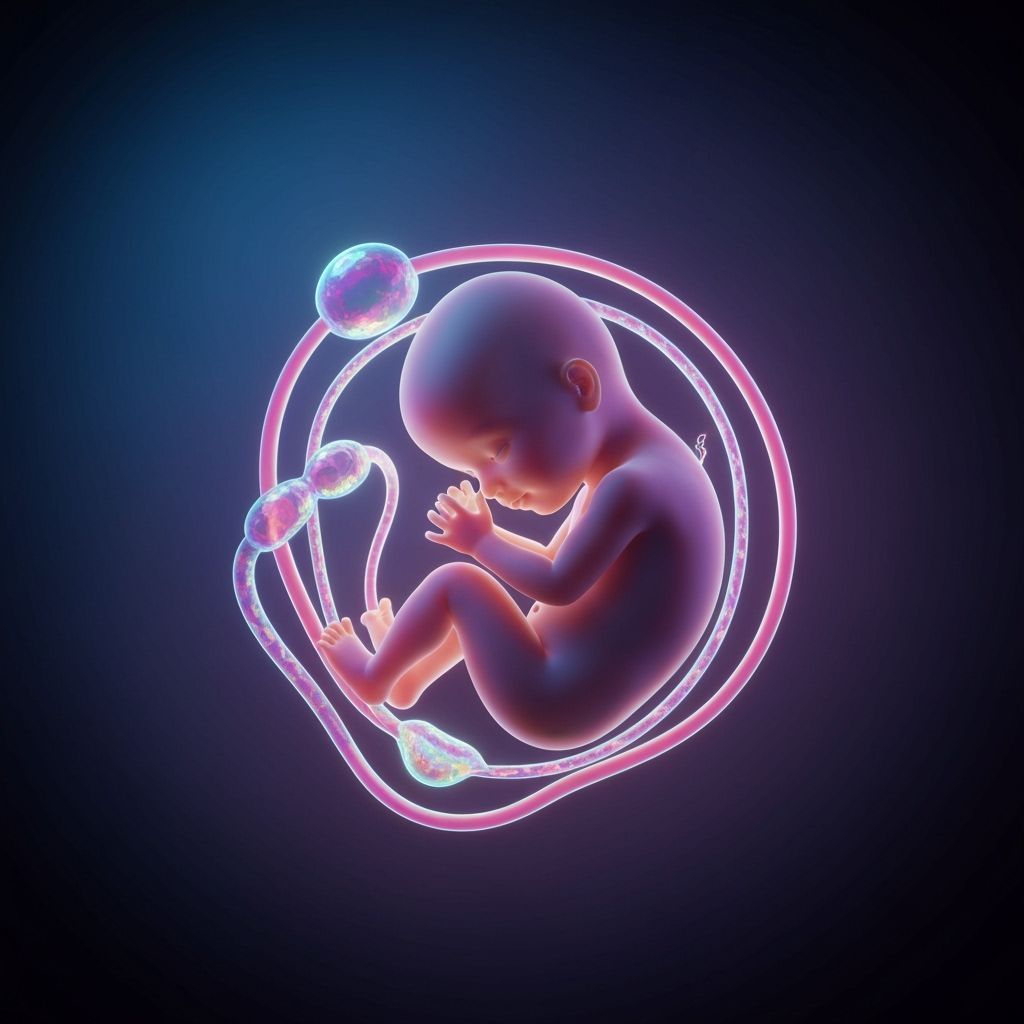 Fetus in Womb in Surrealist Style