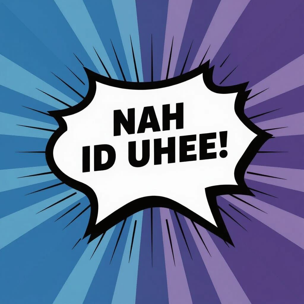 Pop Art Speech Bubble With Halftone Effect