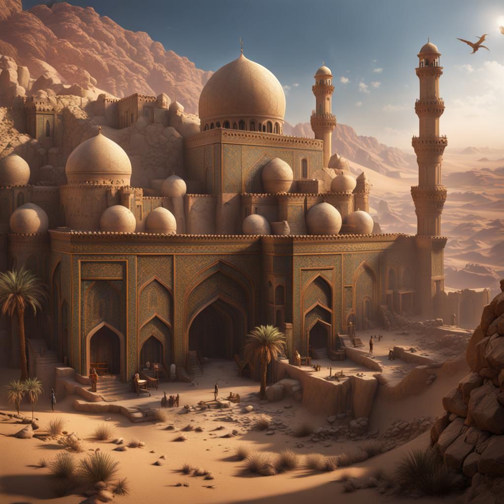 Detailed Matte Painting of the Middle East