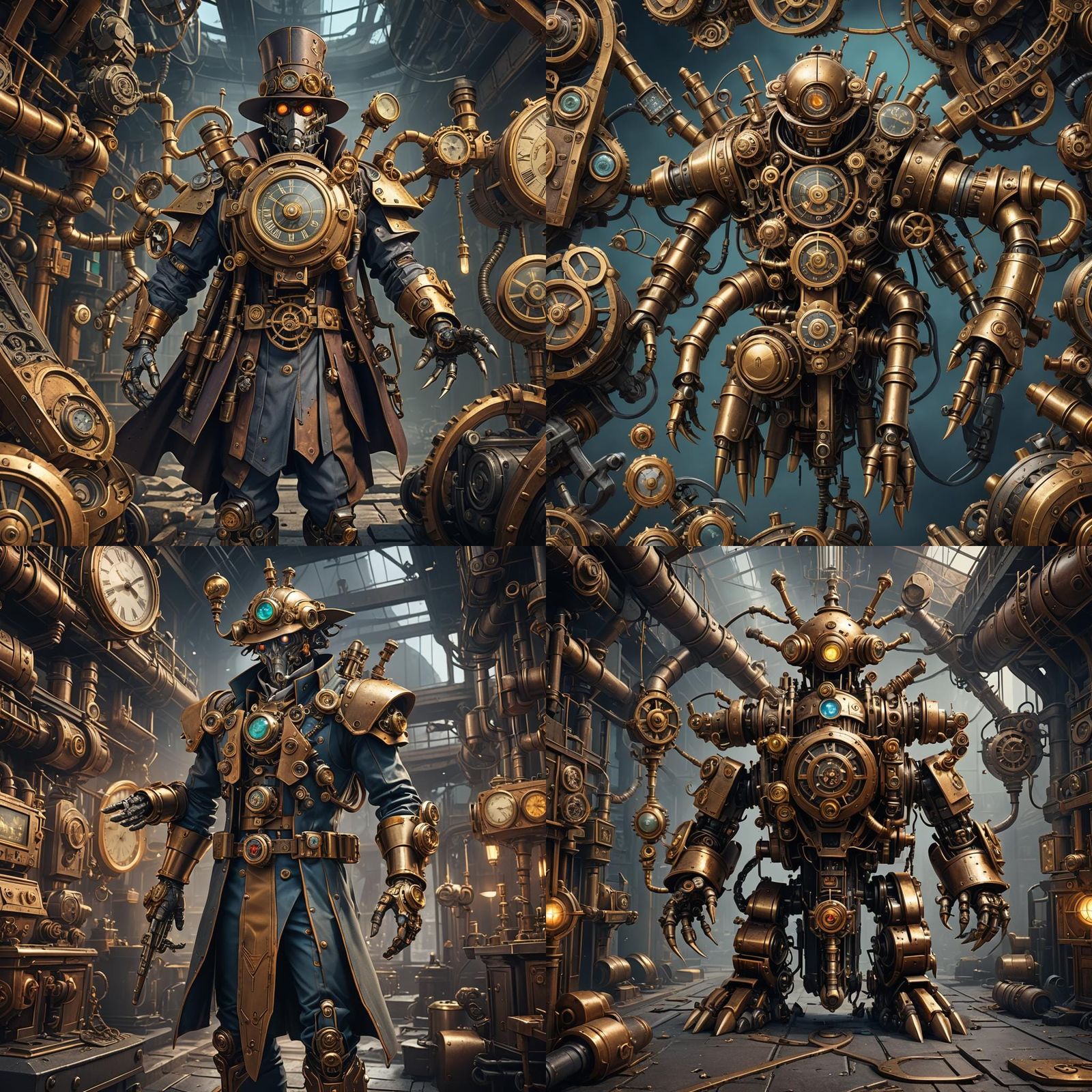 Steampunk Villain Claw: Detailed Matte Painting