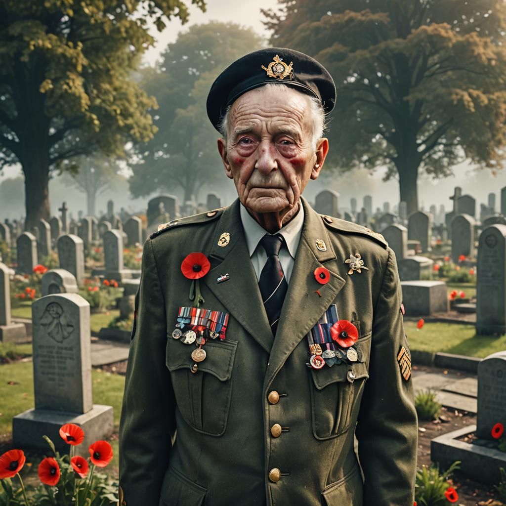 WWII Veteran's Remembrance, Digital Art