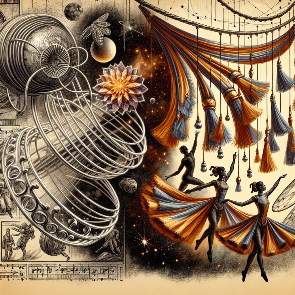 Birefringent Sci-Fi Jewelry and Scarves in Motion