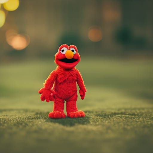 Elmo Portrait in Professional Photography Style