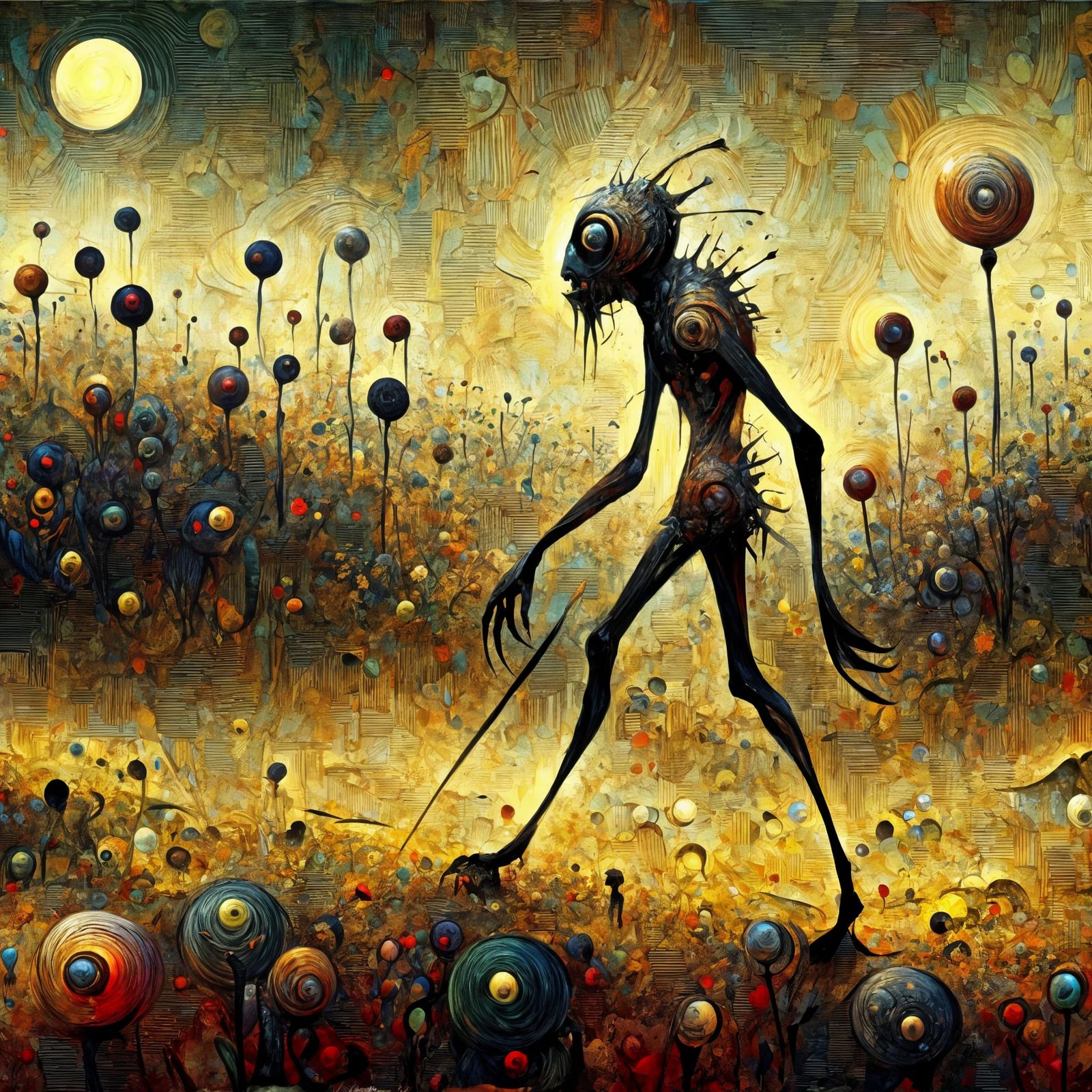 Peculiar Creature Strolls Through Chaotic Field