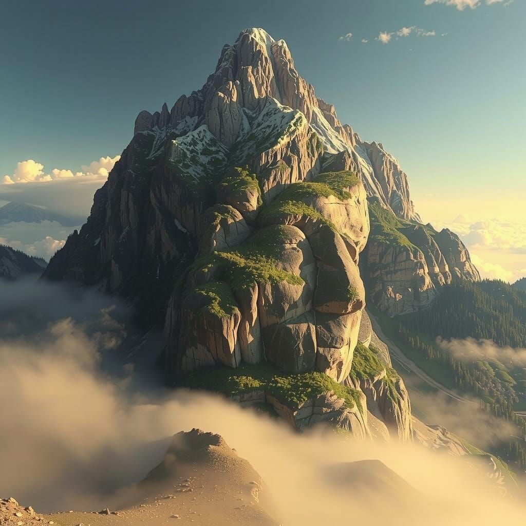 Breathtaking 8K Mountain Landscape with Lush Greenery and Ma...