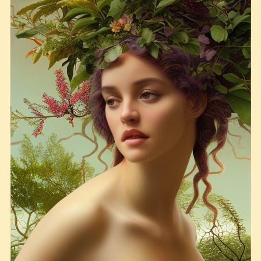 Eve in the Garden of Eden: Digital Matte Painting