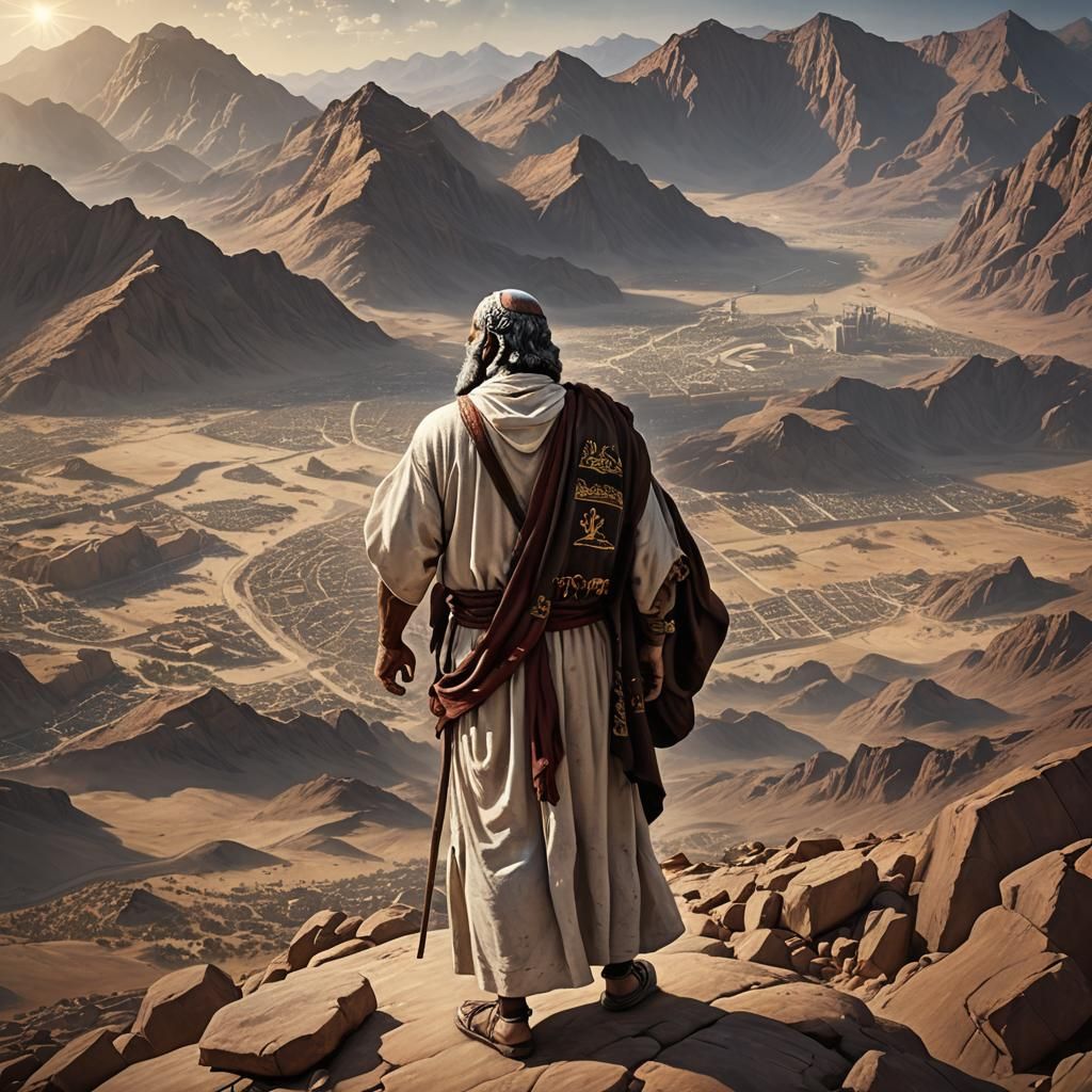 Moses on Mount Sinai with the Ten Commandments