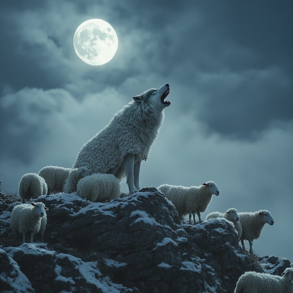 prehistoric dire howlin' sheep wolf