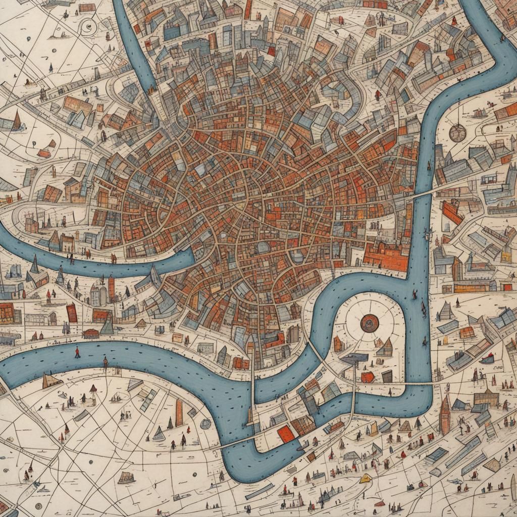 Abstract Universe Map in Lowry Style