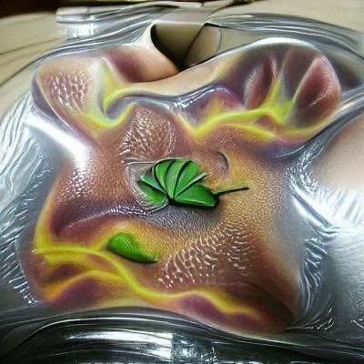 Airbrushed Cannabis Leaf Illustration