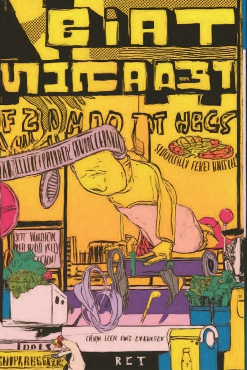 Cyberpunk Mecha Robot Sunset on Sunset Boulevard