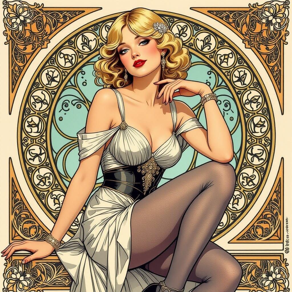 Elegant Blondes in Art Deco Chic