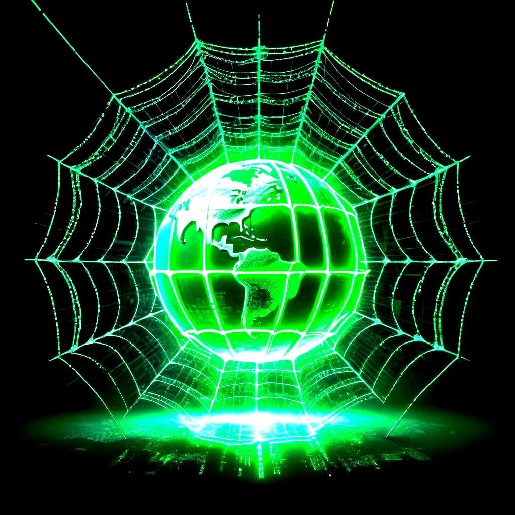 Earth in Matrix: Neon Binary Code Web, 8K