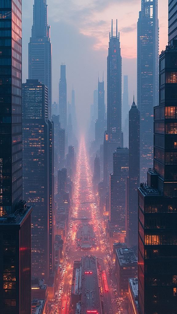 Futuristic Metropolis: Neon Lights in Hyper-Realistic Detail