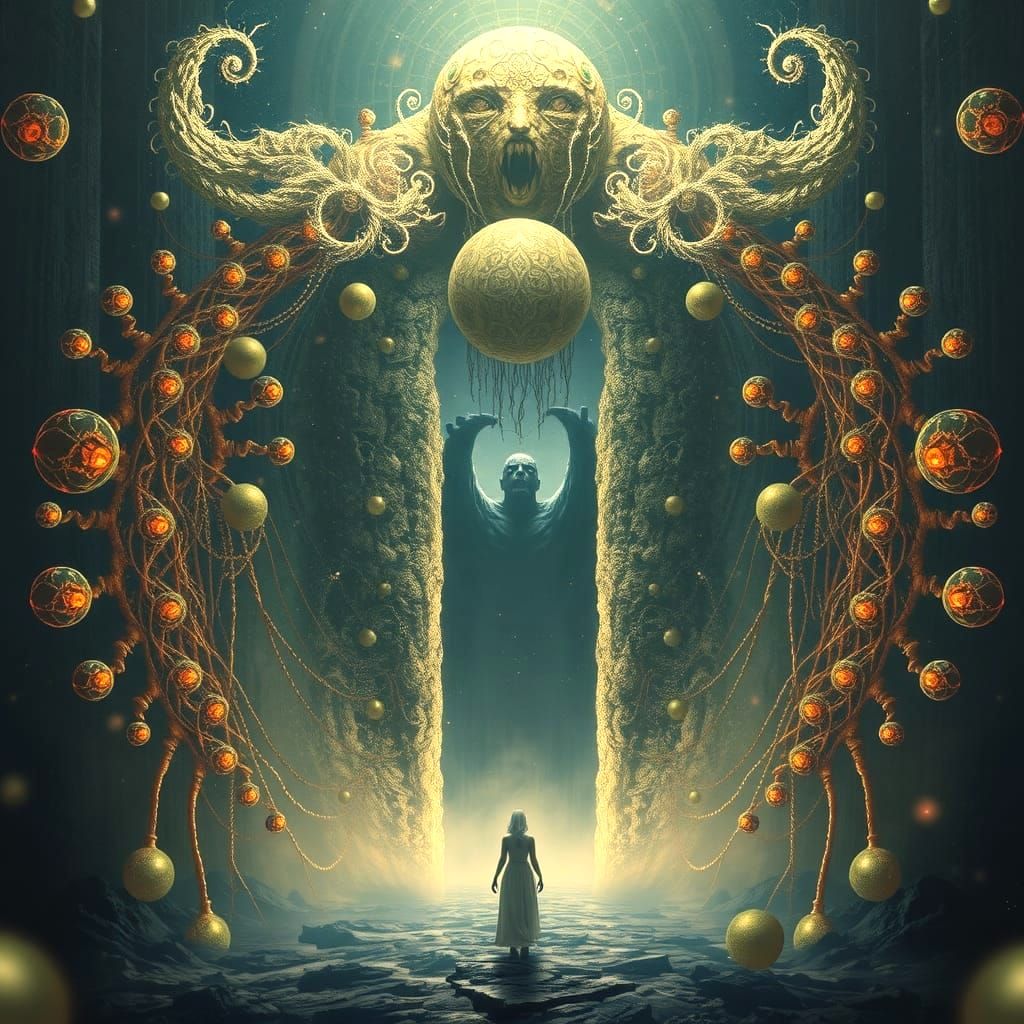 Yog Sothoth Unveils Ethereal Gateway in Dark Fantasy Art