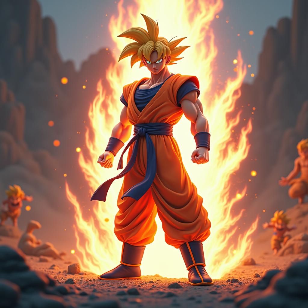 Goku Super Saiyan: Fantasy Concept Art in 8K