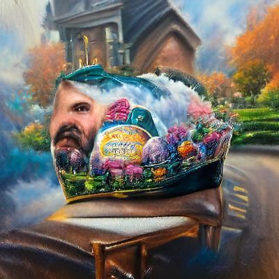 King's Head in Basket: Hyperrealistic Oil Painting