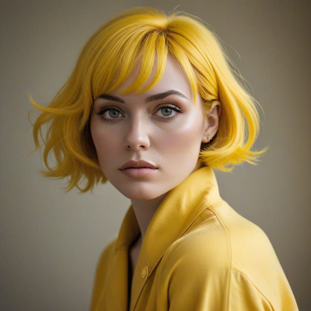 Mellow Yellow Sunset Landscape in Vibrant Colors