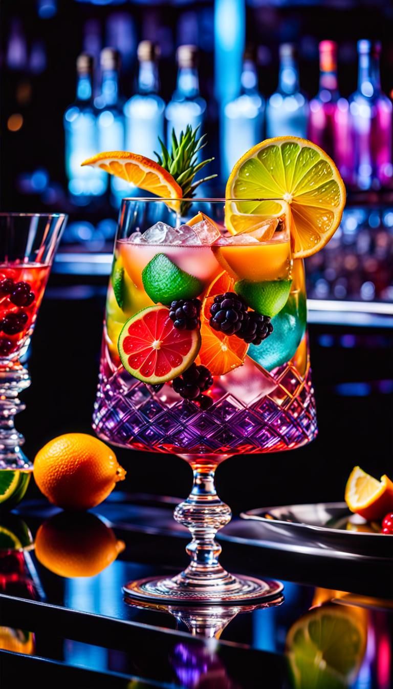 Mesmerizing Cocktail Artistry in Vibrant Colors