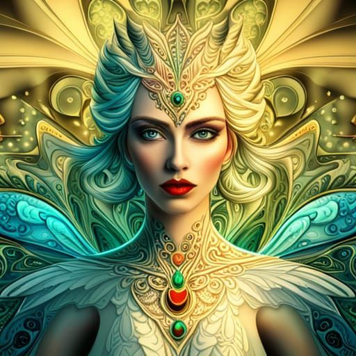 Detailed Portrait of an Evil Fairy Queen