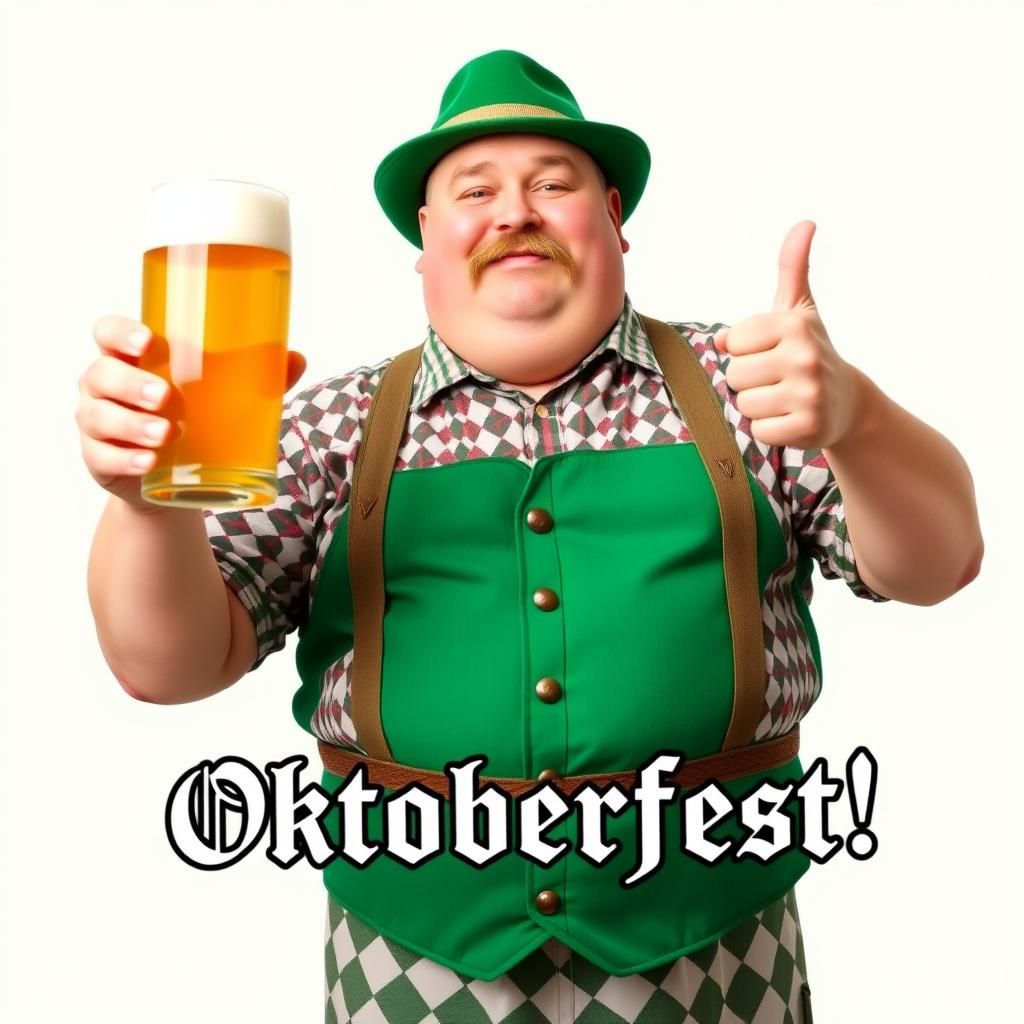 Oktoberfest Celebration: Bavarian Man with Beer