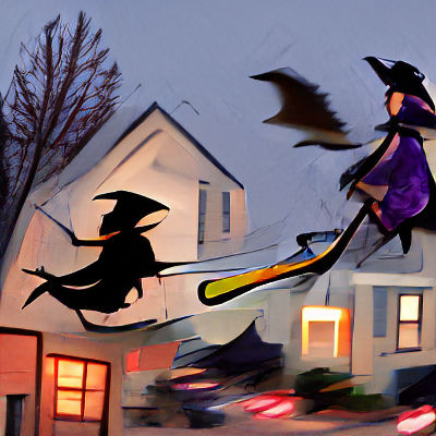 Vampire Witch's Halloween Flight