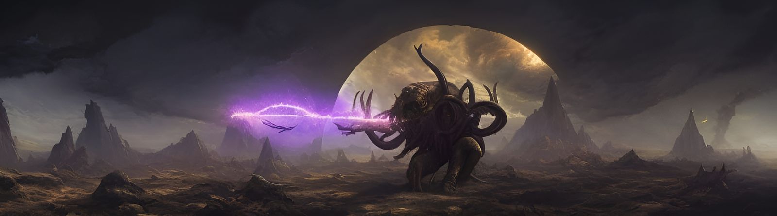 Dark Cosmic Horror Landscape in Unreal Engine 5