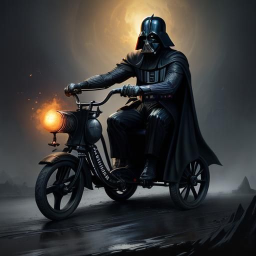 Darth Vader on Tricycle: Atmospheric Matte Painting