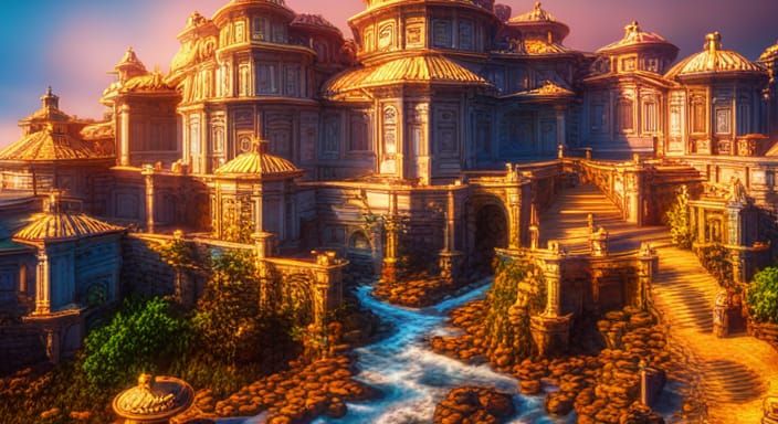 El Dorado: Intricate Hyperdetailed Fantasy in Vibrant Colors