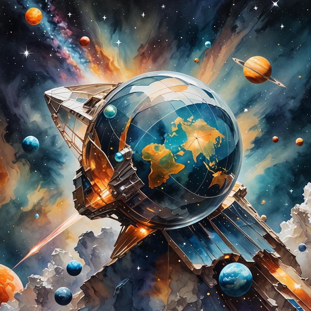 Captive earth in space