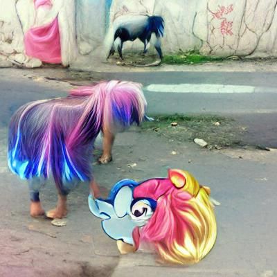 Colorful Cartoon Pony: Whimsical AI Art