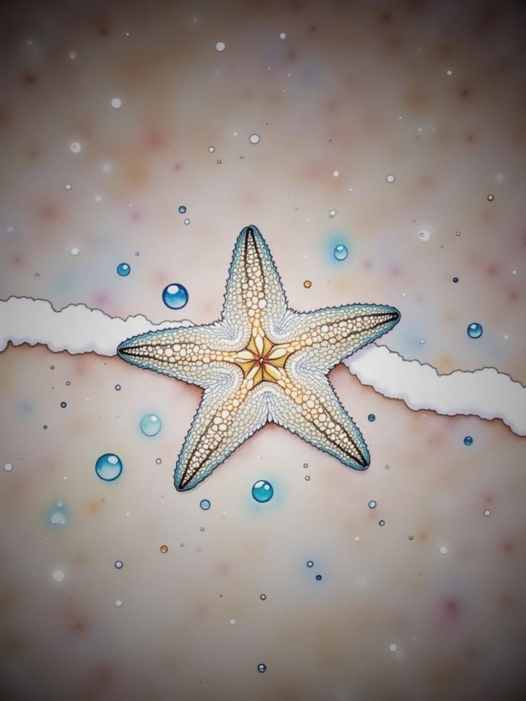 Day 7 Starfish, my sketch to ai