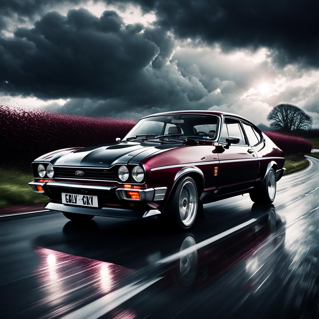 Ford Capri Supercar in Hyperrealistic Car Photography