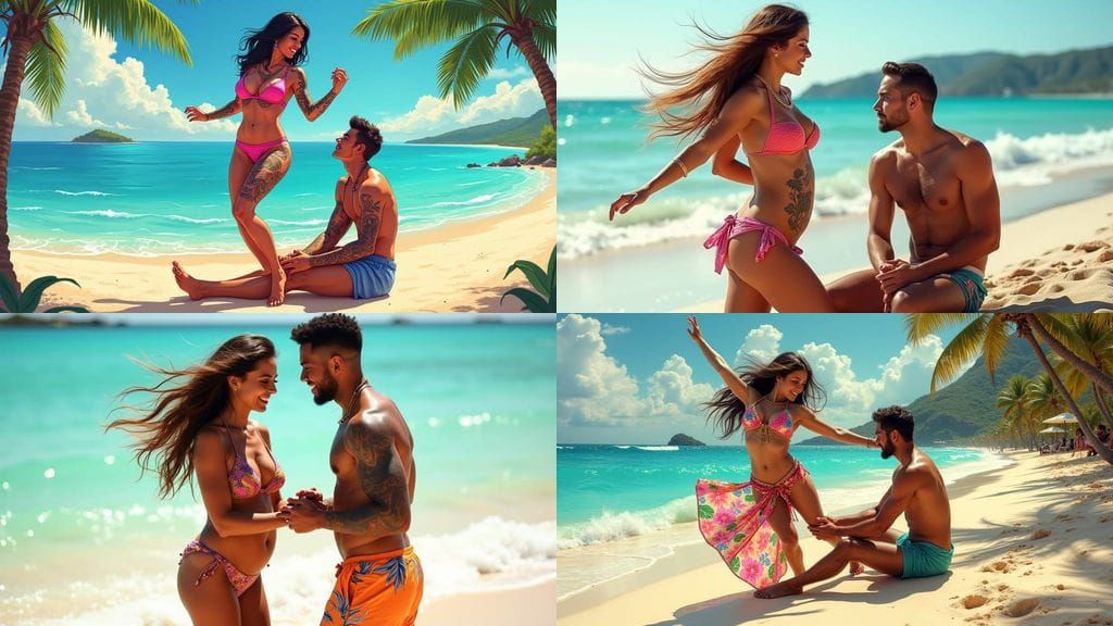 Trans Woman in Beachy Bikini Embracing Love and Respect