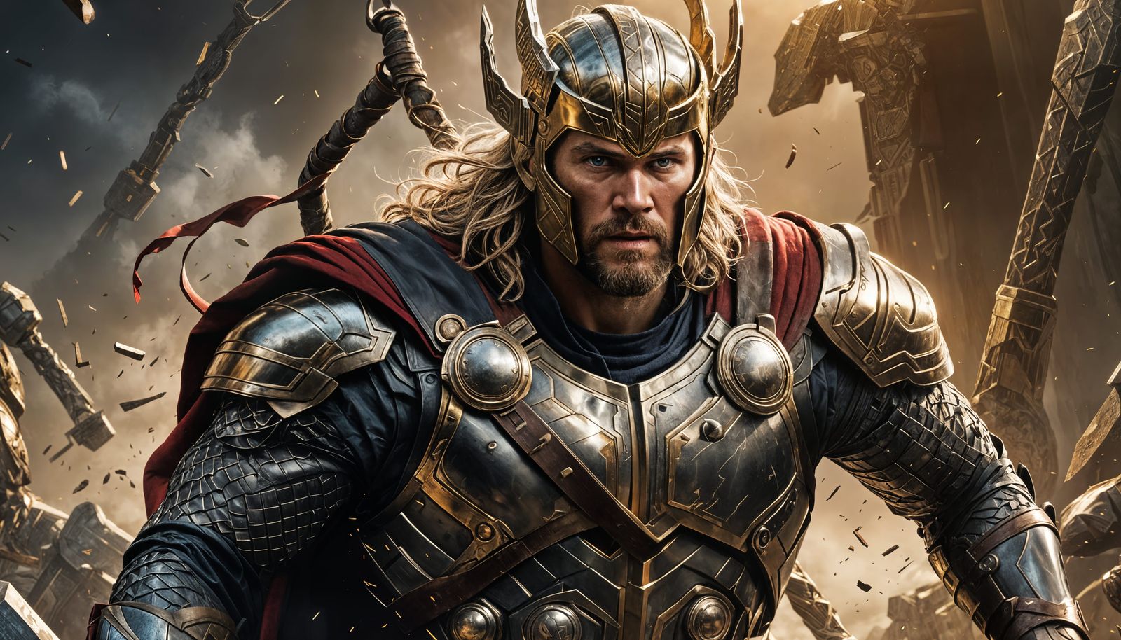 Thor from Ragnarok: Detailed Armor and Hammer