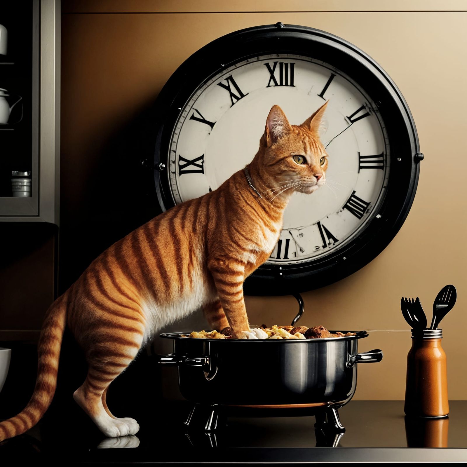 Psychedelic Cat Chef Prepares Thanksgiving Feast in Dreamlik...