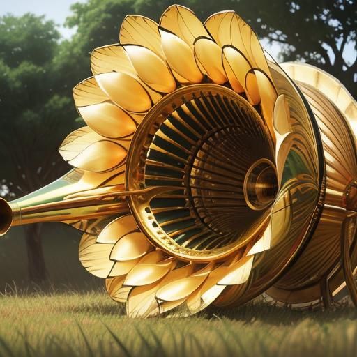 Majestic Tuba Player in African Savannah