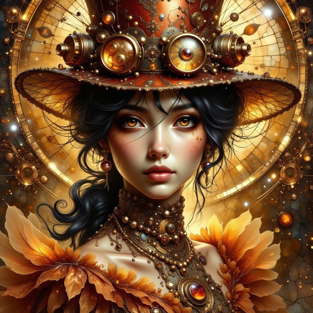 Steampunk Goddess in Elegant Victorian-Inspired Attire