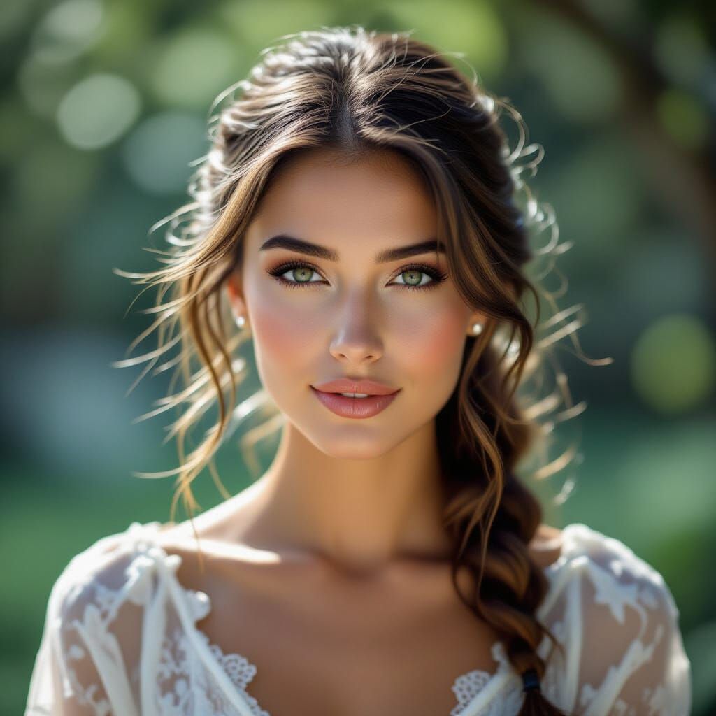 Radiant Woman of Celestial Grace and Intellect