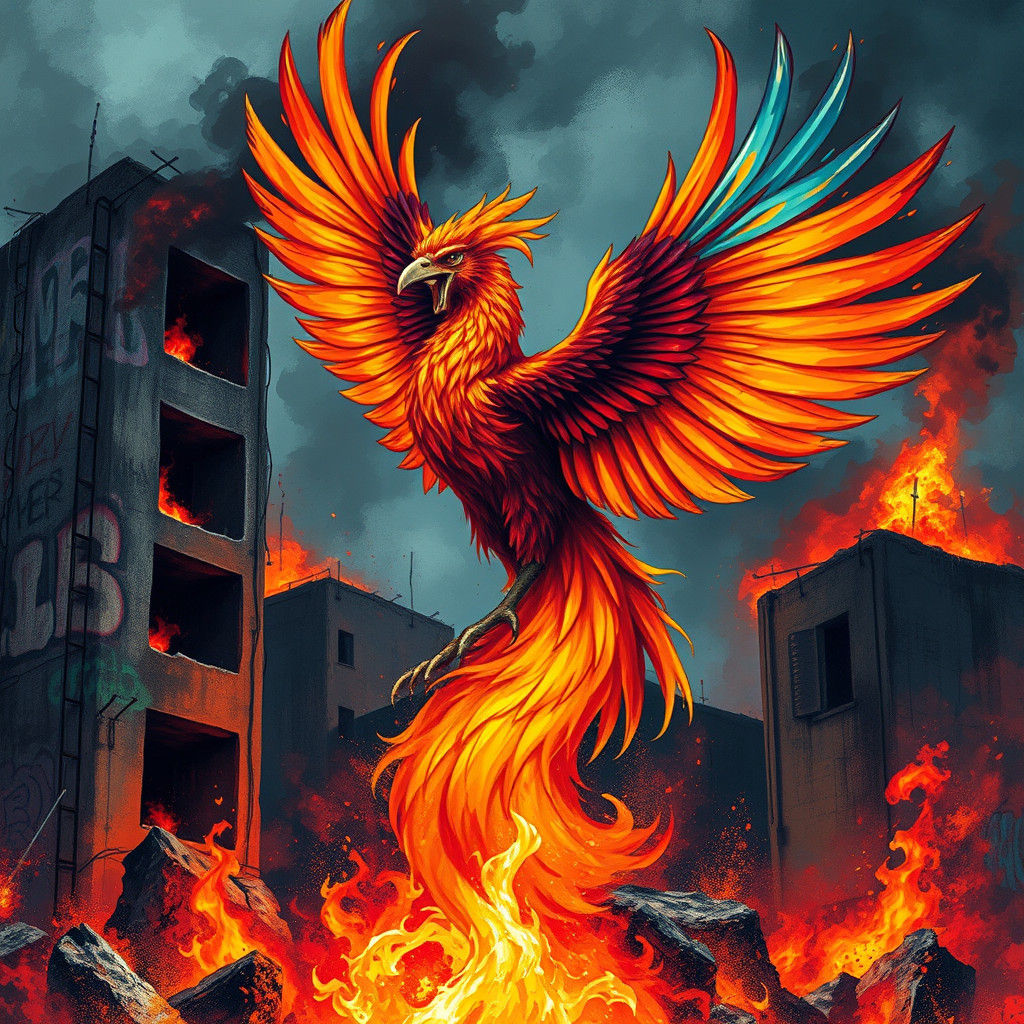 Phoenix Rising: Graffiti Art of Rebirth