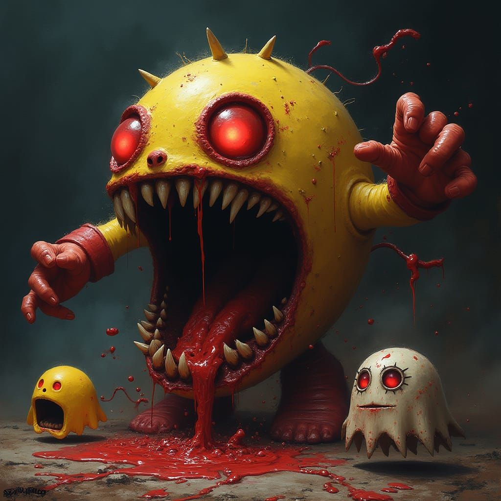 Evil Pac-Man Horror Scene